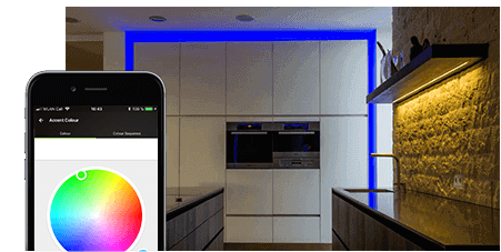 Změna barvy LED pásku pomocí aplikace