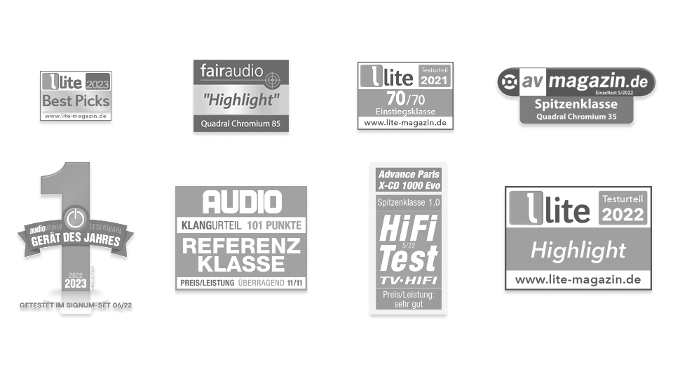 Auszeichnungen Quadral Lautsprecher