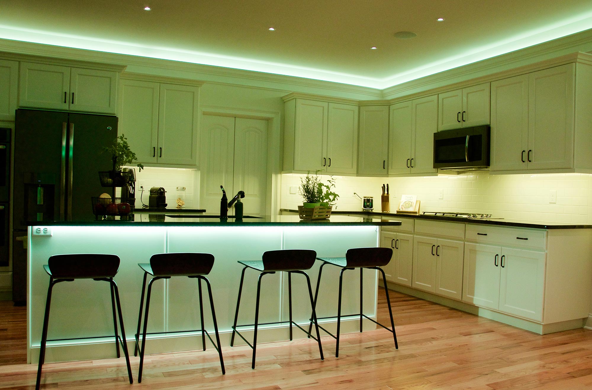 ambient lighting in kitchen