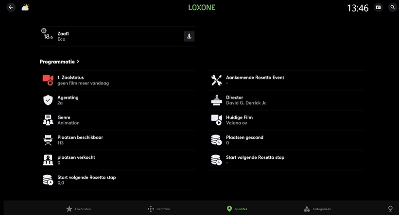 Loxone app_zaalstatus bioscoop