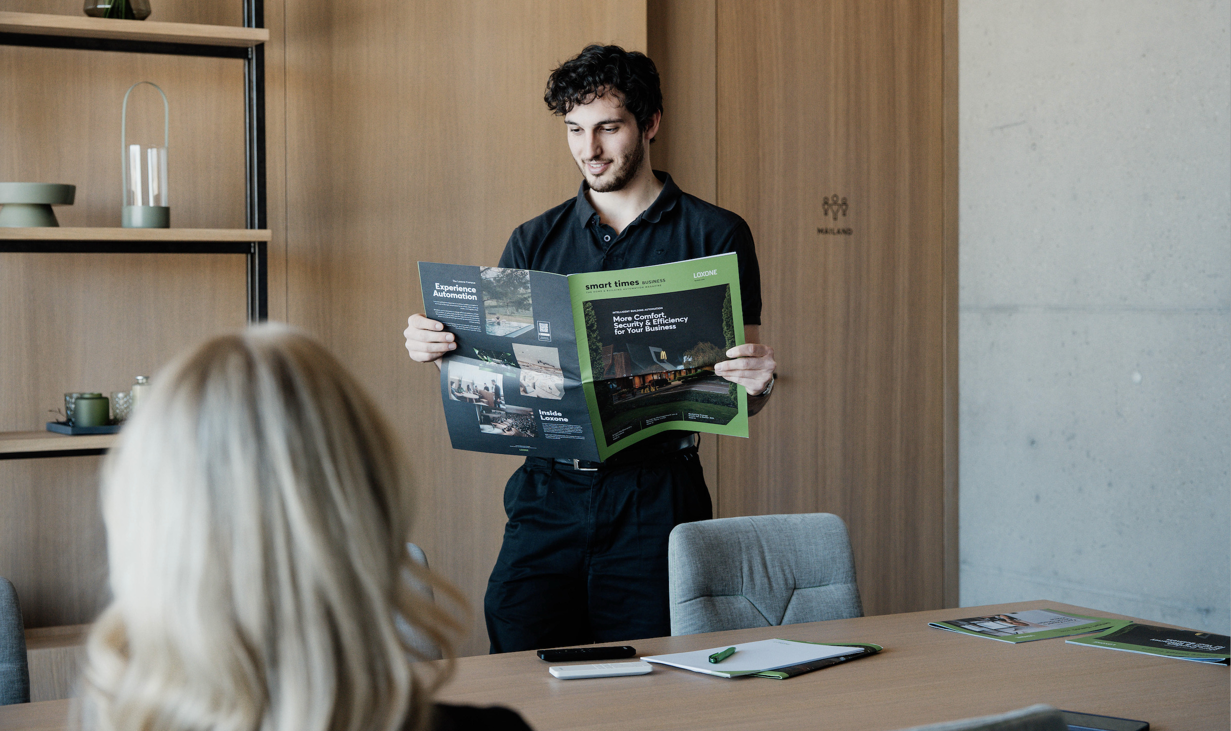 Man holding a magazine